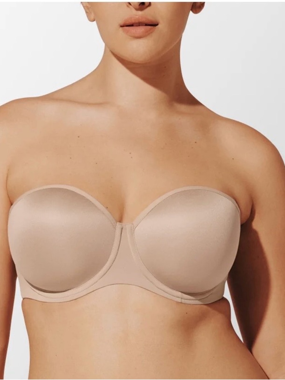THIRDLOVE NWT "24/7 Classic Strapless Bra" w/ Convertible Underwire Tan Bra 40C